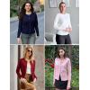imageGRACE KARIN Womens Lightweight Fall Cardigan Long Sleeve Knit Crop Sweater TrendyButton Open Front Crewneck JacketPink