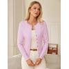 imageGRACE KARIN Womens Lightweight Fall Cardigan Long Sleeve Knit Crop Sweater TrendyButton Open Front Crewneck JacketPink