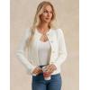 imageGRACE KARIN Womens Long Sleeve Button Up Chunky Cable Knit Cardigan Sweaters 2025 Fall Trendy Cardigans Sweaters JacketIvory White