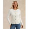 imageGRACE KARIN Womens Long Sleeve Button Up Chunky Cable Knit Cardigan Sweaters 2025 Fall Trendy Cardigans Sweaters JacketIvory White