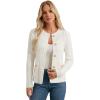 imageGRACE KARIN Womens Long Sleeve Button Up Chunky Cable Knit Cardigan Sweaters 2025 Fall Trendy Cardigans Sweaters JacketIvory White