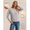 imageGRACE KARIN Womens Merino Wool Blend Sweater Fall Fashion 2025 Long Sleeve Crewneck Pullover TopGrey