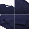imageGRACE KARIN Womens Merino Wool Blend Sweater Fall Fashion 2025 Long Sleeve Crewneck Pullover TopNavy Blue