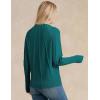 imageGRACE KARIN Womens Mock Neck Batwing Sleeve Sweater Loose Knitted Pullover Sweaters Ribbed Sweater TopsGreen