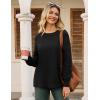 imageGRACE KARIN Womens Oversized Sweaters Casual Long Sleeve Crewneck Sweatshirt 2025 Fall Pullover Sweaters Top OutfitsBlack