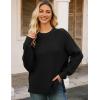 imageGRACE KARIN Womens Oversized Sweaters Casual Long Sleeve Crewneck Sweatshirt 2025 Fall Pullover Sweaters Top OutfitsBlack