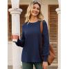 imageGRACE KARIN Womens Oversized Sweaters Casual Long Sleeve Crewneck Sweatshirt 2025 Fall Pullover Sweaters Top OutfitsBlue
