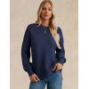 imageGRACE KARIN Womens Oversized Sweaters Casual Long Sleeve Crewneck Sweatshirt 2025 Fall Pullover Sweaters Top OutfitsBlue