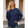 imageGRACE KARIN Womens Oversized Sweaters Casual Long Sleeve Crewneck Sweatshirt 2025 Fall Pullover Sweaters Top OutfitsBlue