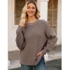 imageGRACE KARIN Womens Oversized Sweaters Casual Long Sleeve Crewneck Sweatshirt 2025 Fall Pullover Sweaters Top OutfitsCoffee