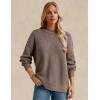 imageGRACE KARIN Womens Oversized Sweaters Casual Long Sleeve Crewneck Sweatshirt 2025 Fall Pullover Sweaters Top OutfitsCoffee