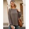 imageGRACE KARIN Womens Oversized Sweaters Casual Long Sleeve Crewneck Sweatshirt 2025 Fall Pullover Sweaters Top OutfitsCoffee