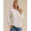 imageGRACE KARIN Womens Oversized Sweaters Casual Long Sleeve Crewneck Sweatshirt 2025 Fall Pullover Sweaters Top OutfitsWhite