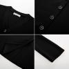 imageGRACE KARIN Womens Peplum Cardigan Wool Blend Button Up Sweaters Long Sleeve Business Casual Ribbed Knit BlazersBlack