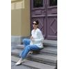 imageGRACE KARIN Womens Peplum Cardigan Wool Blend Button Up Sweaters Long Sleeve Business Casual Ribbed Knit BlazersIvory White