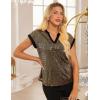 imageGRACE KARIN Womens Sequin Tops 2025 Cap Sleeve Sparkly Tops Glitter Party Dressy Blouses Fall V Neck Club Concert ShirtsBlack Gold