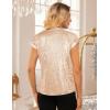 imageGRACE KARIN Womens Sequin Tops 2025 Cap Sleeve Sparkly Tops Glitter Party Dressy Blouses Fall V Neck Club Concert ShirtsChampagne