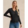imageGRACE KARIN Womens Soft Knit Cardigan Sweater  Long Sleeve VNeck Button Up for Business Casual ampamp Lounge WearBlack