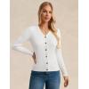 imageGRACE KARIN Womens Soft Knit Cardigan Sweater  Long Sleeve VNeck Button Up for Business Casual ampamp Lounge WearBright White