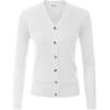 imageGRACE KARIN Womens Soft Knit Cardigan Sweater  Long Sleeve VNeck Button Up for Business Casual ampamp Lounge WearBright White