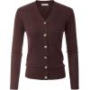 imageGRACE KARIN Womens Soft Knit Cardigan Sweater  Long Sleeve VNeck Button Up for Business Casual ampamp Lounge WearCoffee