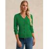 imageGRACE KARIN Womens Soft Knit Cardigan Sweater  Long Sleeve VNeck Button Up for Business Casual ampamp Lounge WearGreen