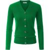 imageGRACE KARIN Womens Soft Knit Cardigan Sweater  Long Sleeve VNeck Button Up for Business Casual ampamp Lounge WearGreen
