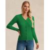 imageGRACE KARIN Womens Soft Knit Cardigan Sweater  Long Sleeve VNeck Button Up for Business Casual ampamp Lounge WearGreen