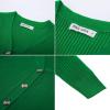 imageGRACE KARIN Womens Soft Knit Cardigan Sweater  Long Sleeve VNeck Button Up for Business Casual ampamp Lounge WearGreen