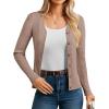 imageGRACE KARIN Womens Soft Knit Cardigan Sweater  Long Sleeve VNeck Button Up for Business Casual ampamp Lounge WearMid Khaki