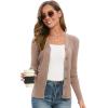 imageGRACE KARIN Womens Soft Knit Cardigan Sweater  Long Sleeve VNeck Button Up for Business Casual ampamp Lounge WearMid Khaki