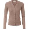 imageGRACE KARIN Womens Soft Knit Cardigan Sweater  Long Sleeve VNeck Button Up for Business Casual ampamp Lounge WearMid Khaki