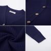 imageGRACE KARIN Womens Soft Knit Cardigan Sweater  Long Sleeve VNeck Button Up for Business Casual ampamp Lounge WearNavy