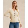 imageGRACE KARIN Womens Soft Knit Cardigan Sweater  Long Sleeve VNeck Button Up for Business Casual ampamp Lounge WearNude