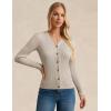 imageGRACE KARIN Womens Soft Knit Cardigan Sweater  Long Sleeve VNeck Button Up for Business Casual ampamp Lounge WearOatmeal