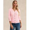 imageGRACE KARIN Womens Soft Knit Cardigan Sweater  Long Sleeve VNeck Button Up for Business Casual ampamp Lounge WearPink