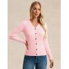 imageGRACE KARIN Womens Soft Knit Cardigan Sweater  Long Sleeve VNeck Button Up for Business Casual ampamp Lounge WearPink