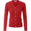 imageGRACE KARIN Womens Soft Knit Cardigan Sweater  Long Sleeve VNeck Button Up for Business Casual ampamp Lounge WearRed
