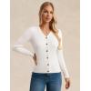 imageGRACE KARIN Womens Soft Knit Cardigan Sweater  Long Sleeve VNeck Button Up for Business Casual ampamp Lounge WearWhite