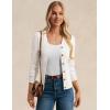 imageGRACE KARIN Womens Soft Knit Cardigan Sweater  Long Sleeve VNeck Button Up for Business Casual ampamp Lounge WearWhite