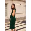 imageGRACE KARIN Womens Wear to Work Sleeveless Ruched Bodycon Office Pencil Midi Dresses with BeltDark Green