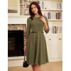 imageGRACE KARIN Work Dresses for Women 2025 34 Sleeve Fit and Flare Business Midi Dress Classy Office Dresses with PocketsAmy Green
