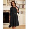 imageGRACE KARIN Work Dresses for Women 2025 34 Sleeve Fit and Flare Business Midi Dress Classy Office Dresses with PocketsBlack