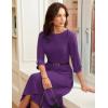 imageGRACE KARIN Work Dresses for Women 2025 34 Sleeve Fit and Flare Business Midi Dress Classy Office Dresses with PocketsPurple