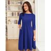 imageGRACE KARIN Work Dresses for Women 2025 34 Sleeve Fit and Flare Business Midi Dress Classy Office Dresses with PocketsRoyal Blue