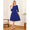 imageGRACE KARIN Work Dresses for Women 2025 34 Sleeve Fit and Flare Business Midi Dress Classy Office Dresses with PocketsRoyal Blue