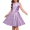 imageGRACE KARIN Girls Formal Sequin Sparkly Dress Kids Fancy Cocktail Party Birthday Pageant Christmas Dresses Size 614YPurple