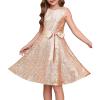imageGRACE KARIN Girls Formal Sequin Sparkly Dress Kids Fancy Cocktail Party Birthday Pageant Christmas Dresses Size 614YRose Gold