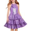 imageGRACE KARIN Girls Sequin Party Dress Sparkly Formal Birthday Special Occasion Kids Fancy Pageant Teen Dresses Size 614Purple
