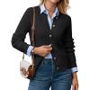 imageGRACE KARIN Knit Cardigan Sweaters for Women Long Sleeve Ribbed Button Up Sweater 2025 Fall Casual JacketBlack
